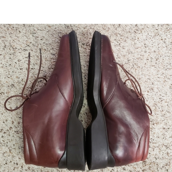 Easy Spirit Ankle Shoe Womens 8 Brown Boot Anti Gravity Leather Lace-Up Bootie - Picture 4 of 8